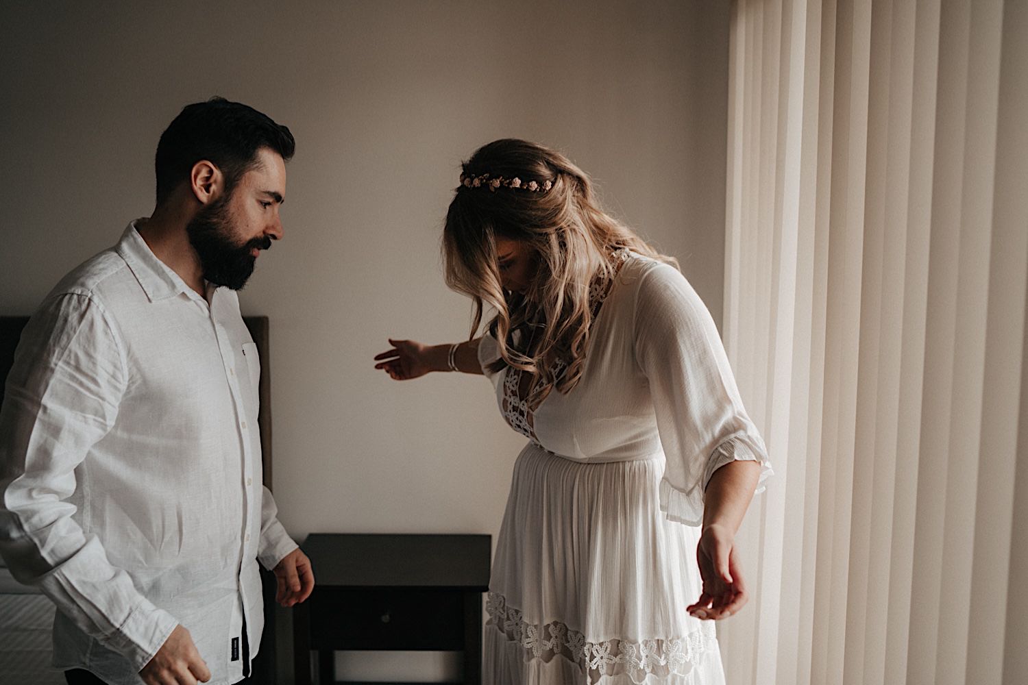 07_Couple getting ready before elopement