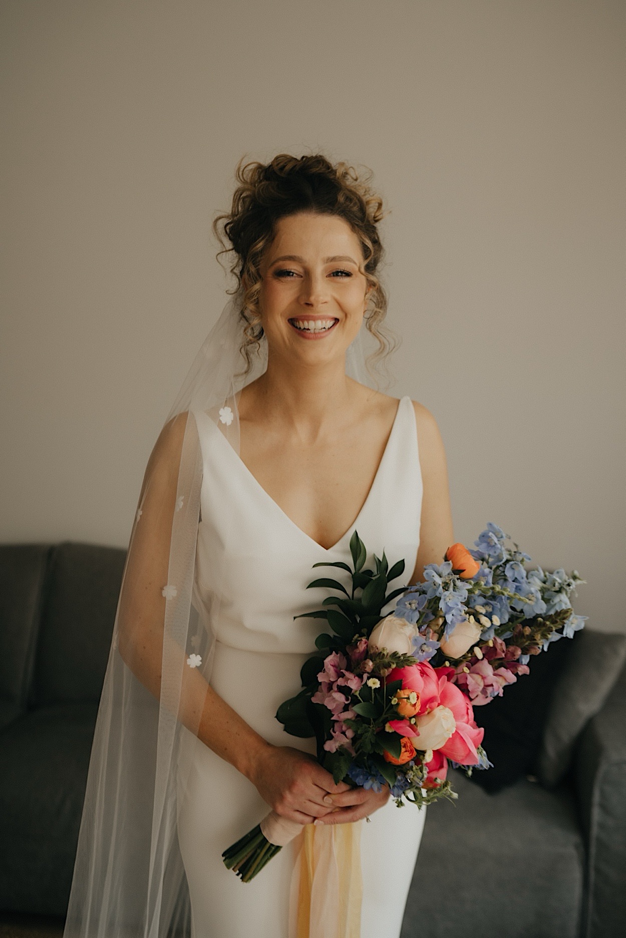 042_bride-portrait-glasshaus-brucke-wedding-richmond Bride smiling for a portrait before the ceremony at the Glasshaus Brucke wedding in Richmond, Melbourne