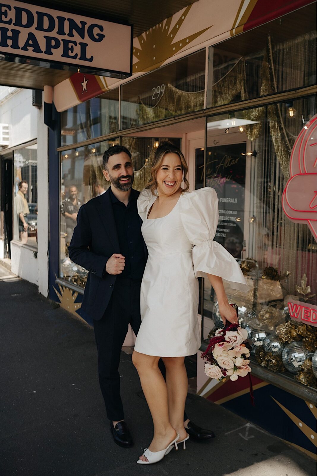 121_couple-portraits-captured-by-collingwood-wedding-photographer-altar-electric Couple posing for portraits at Altar Electric wedding in Collingwood, captured by Melbourne wedding photographer.